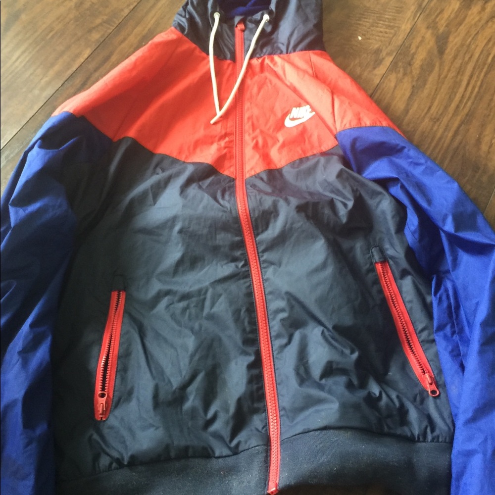 Nike windbreaker (Red, Blue & White)